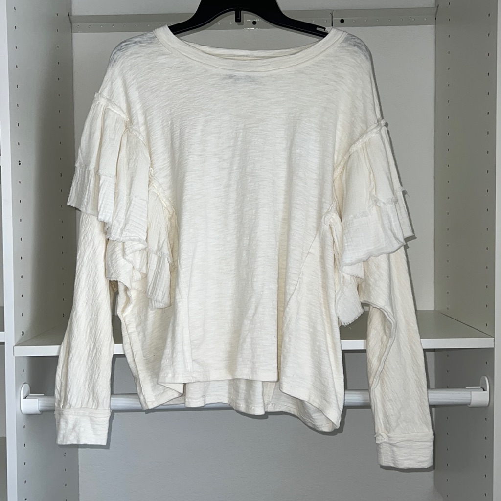 Long-Sleeved Vici Ruffle Shirt